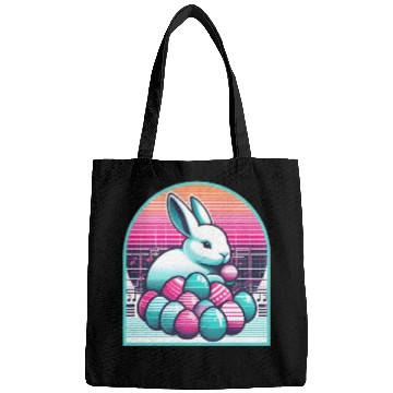 Discover Synthwave Easter Bunny with Eggs Bags