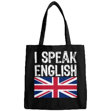 Discover i speak ENGLISH funny gift for USA Bags