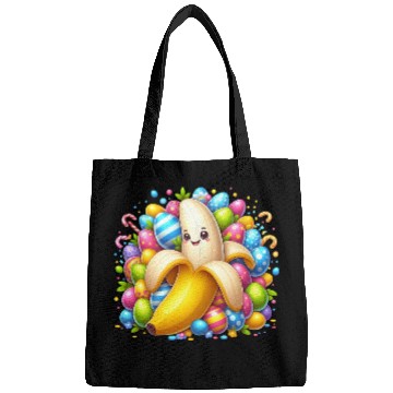 Discover Banana Among Colorful Easter Eggs Bags