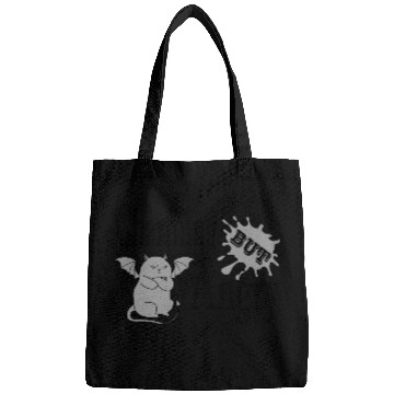 Discover Charming but angry little devil cat funny quote Bags