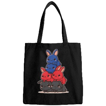 Discover Bunnies Polyam Flag Pride Month Cute Bunnies Bags