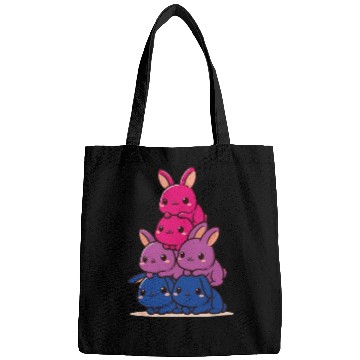 Discover Bunnies Bi Flag Pride Month Cute Bunnies Bags