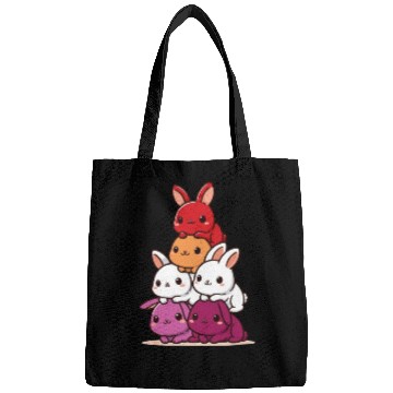 Discover Bunnies Lesbian Flag Pride Month Cute Bunnies Bags