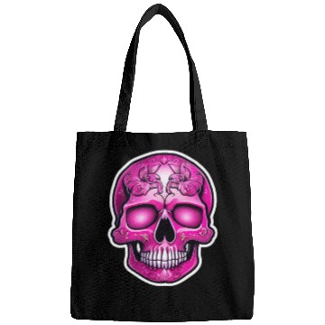 Discover cool tribal pink Mexican skull Bags