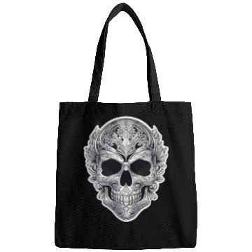 Discover Mexican tribal silver metallic skull Bags