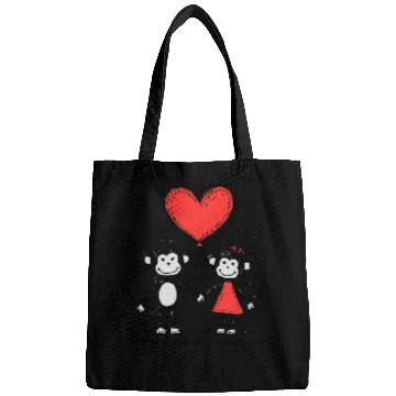 Discover Monkey Lovers Stick Figure Couple Bags