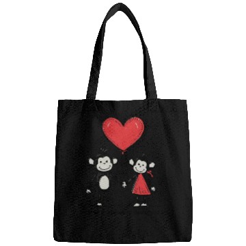 Discover Monkey Lovers Stick Figure Couple Bags