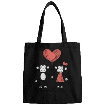 Discover Monkey Lovers Stick Figure Couple Bags