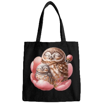 Discover Owls Sleeping In Flower Bags