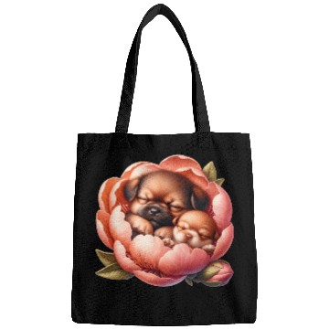 Discover Dogs Sleeping In Flower Bags