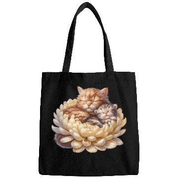 Discover Cats Sleeping In Flower Bags
