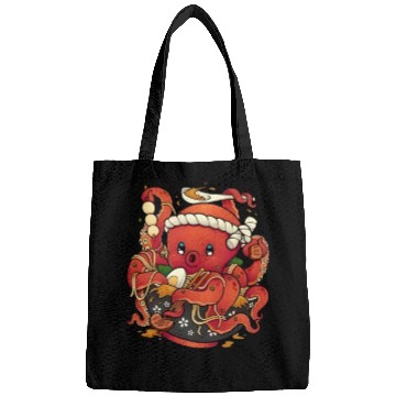 Discover Cute Anime Octopus Eating Ramen Noodles Bags