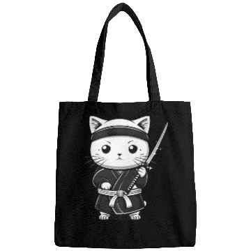 Discover Cat Kawaii Samurai Funny Gift Bags
