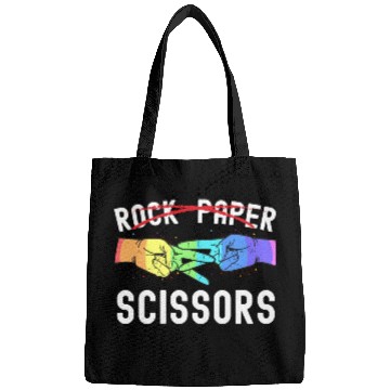 Discover Lesbian Pride Rock Paper Scissors Funny LGBTQ Bags
