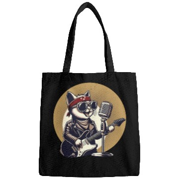 Discover Cat Playing Guitar Bags