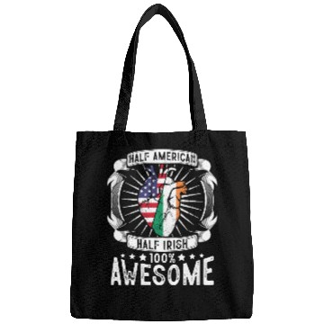 Discover Ireland USA Flag - Half American Half Irish Bags