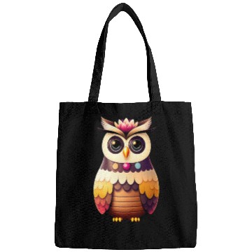 Discover Cute deco owl illustration Bags