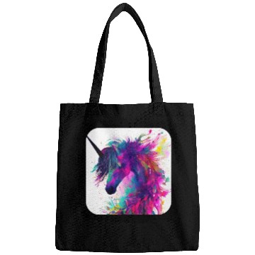 Discover Colorful splatters unicorn Bags