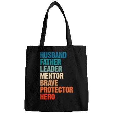 Discover Husband father fathers day Bags