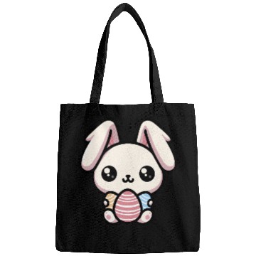 Discover Cute Kawaii chibi Easter Bunny With Eggs Bags