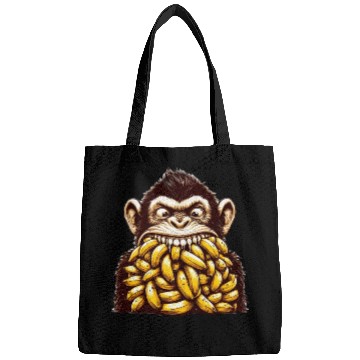 Discover Monkey with Mouth Full of Bananas Bags
