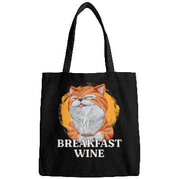 Discover Breakfast Wine Coffee Lover Wine Lover Caffeine Ch Bags