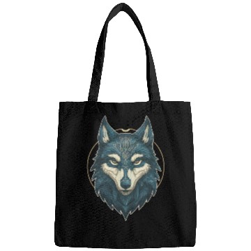 Discover Fenrir Wolf head elven style Bags