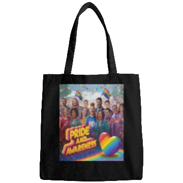 Discover LGBTQ Pride and Awareness Designs illustration Bags