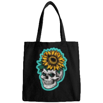 Discover skull sunflower Bags