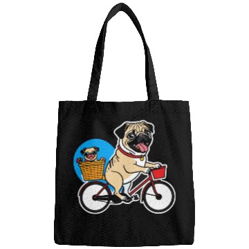 Discover Comical Pug: Effortful Bike Ride Bags