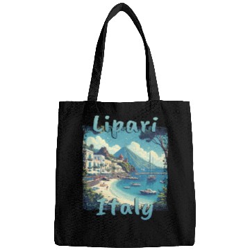 Discover Lipari Italy Grunge Beach Mountains Bags