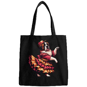 Discover St. Bernard dancing flamenco, dog dance Bags