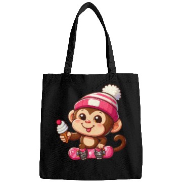 Discover Chimpanzee Snowboarder Winter Action Bags