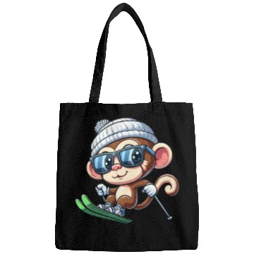 Discover Monkey Chimpanzee Skier Skiing Bags