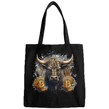 Discover Crypto Bull Funny Blockchain Bitcoin Trader Bags