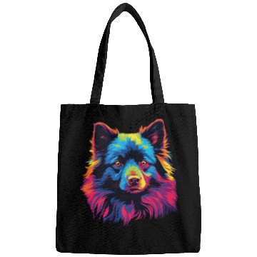 Discover Watercolor Colorful Schipperke Bags