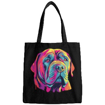 Discover Watercolor Colorful Neapolitan Mastiff Bags