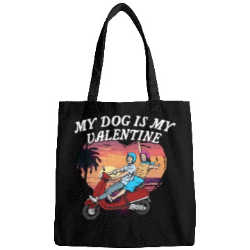 Discover My Dog Is My Valentine Funny Valentines Day Humor Bags