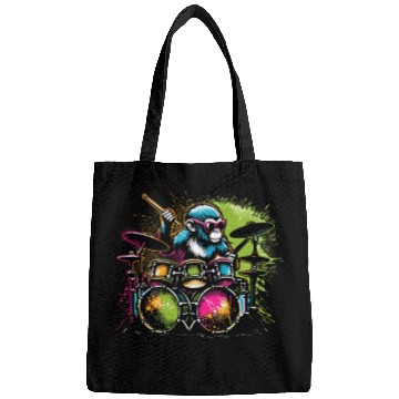 Discover Monkey Playing Drums Drum Drummer Drumming Bags