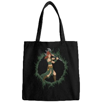 Discover Female Elf Warrior With An Iron Axe Bags