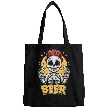 Discover Skeleton drinking beer Bags design premium