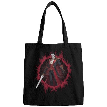 Discover Vampire Lord With Halftone Background Bags