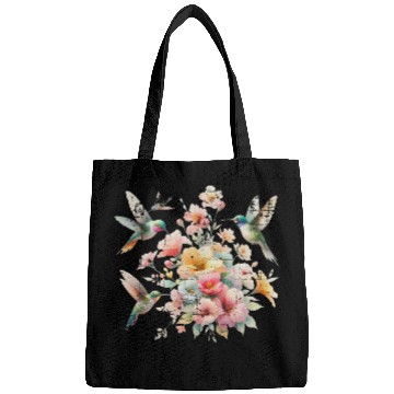 Discover Hummingbird Nature Lover Spring Wildlife Vintage Bags