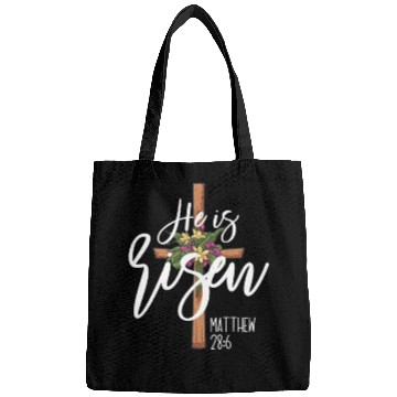 Discover He Is Risen Matthew 28:6 Christian Jesus Is Risen Bags