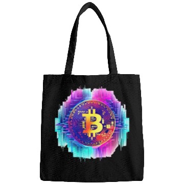 Discover Vaporwave Bitcoin Digital Currency Coin Crypto Tra Bags