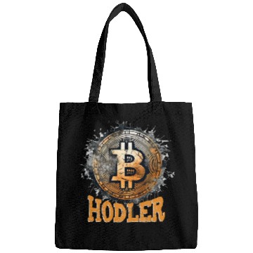 Discover Bitcoin Hodler Funny HODL BTC Crypto Trader Bags