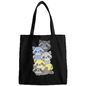 Discover Periboy Flag Pride Lgbtq Cute Raccoon Pile Bags