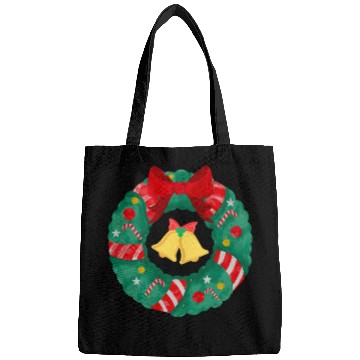 Discover Christmas Wreath with Bells Bags