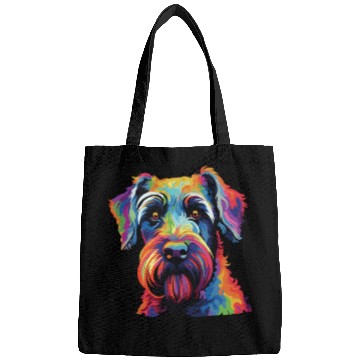 Discover Watercolor Colorful Standard Schnauzer Bags
