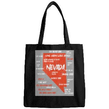 Discover Nevada map design Bags